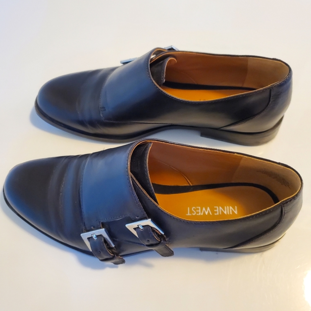 Nine West Brown Leather Monk Strap Shoe